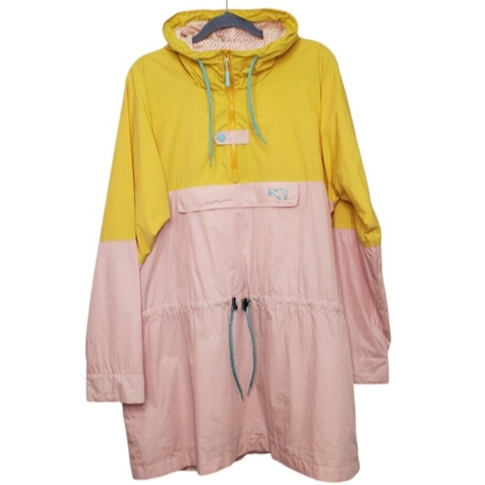 Kari Traa Oppheim Long  Rain Jacket Yellow Pink Size XL